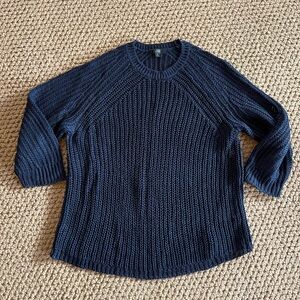 New J.Crew Navy Linen Sweater Sz M